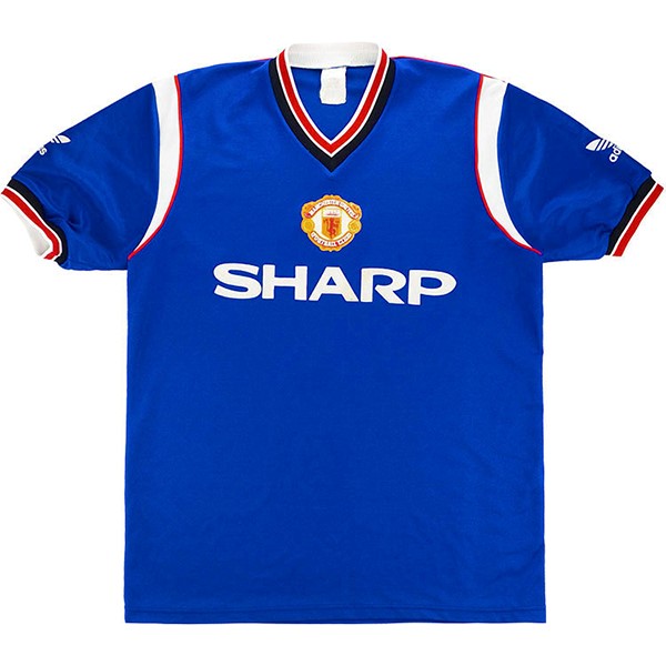 Tailandia Camiseta Manchester United 3ª Kit Retro 1984 1986 Azul